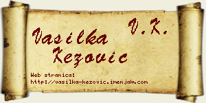 Vasilka Kezović vizit kartica